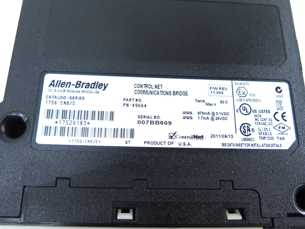 Allen-Bradley 1756-CBN/E 1756-CBN Control Net Communication Bridge - Advance Operations