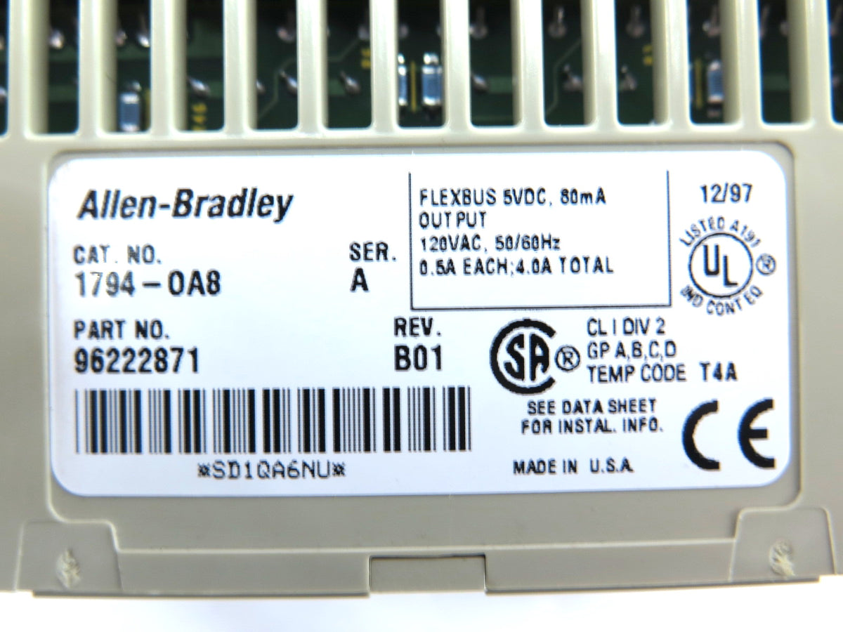 Allen-Bradley 1794-OA8 Flex I/O 120VAC Output - Advance Operations