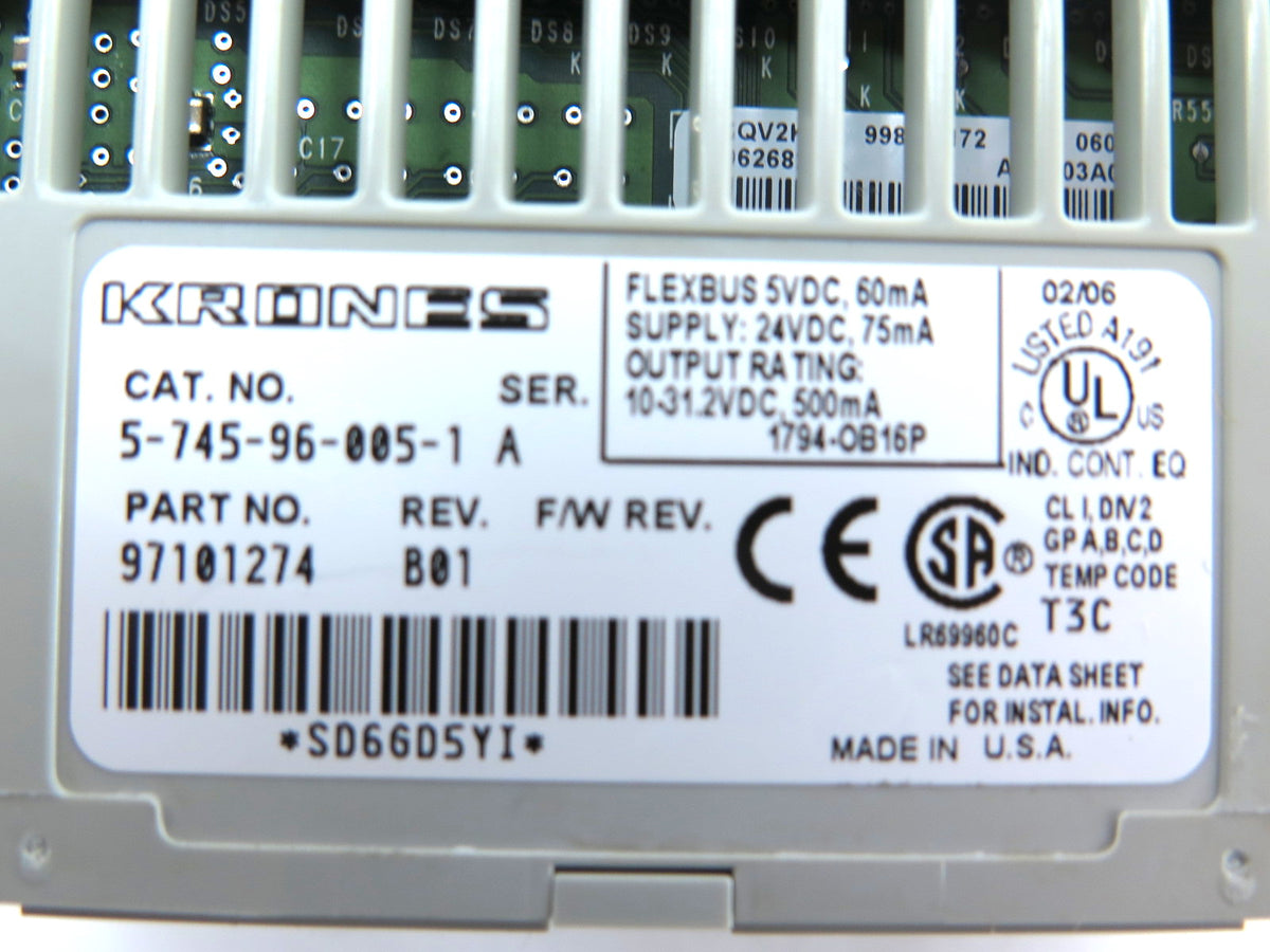 Krones 5-745-96-005-1 24VDC Digital Output - Advance Operations