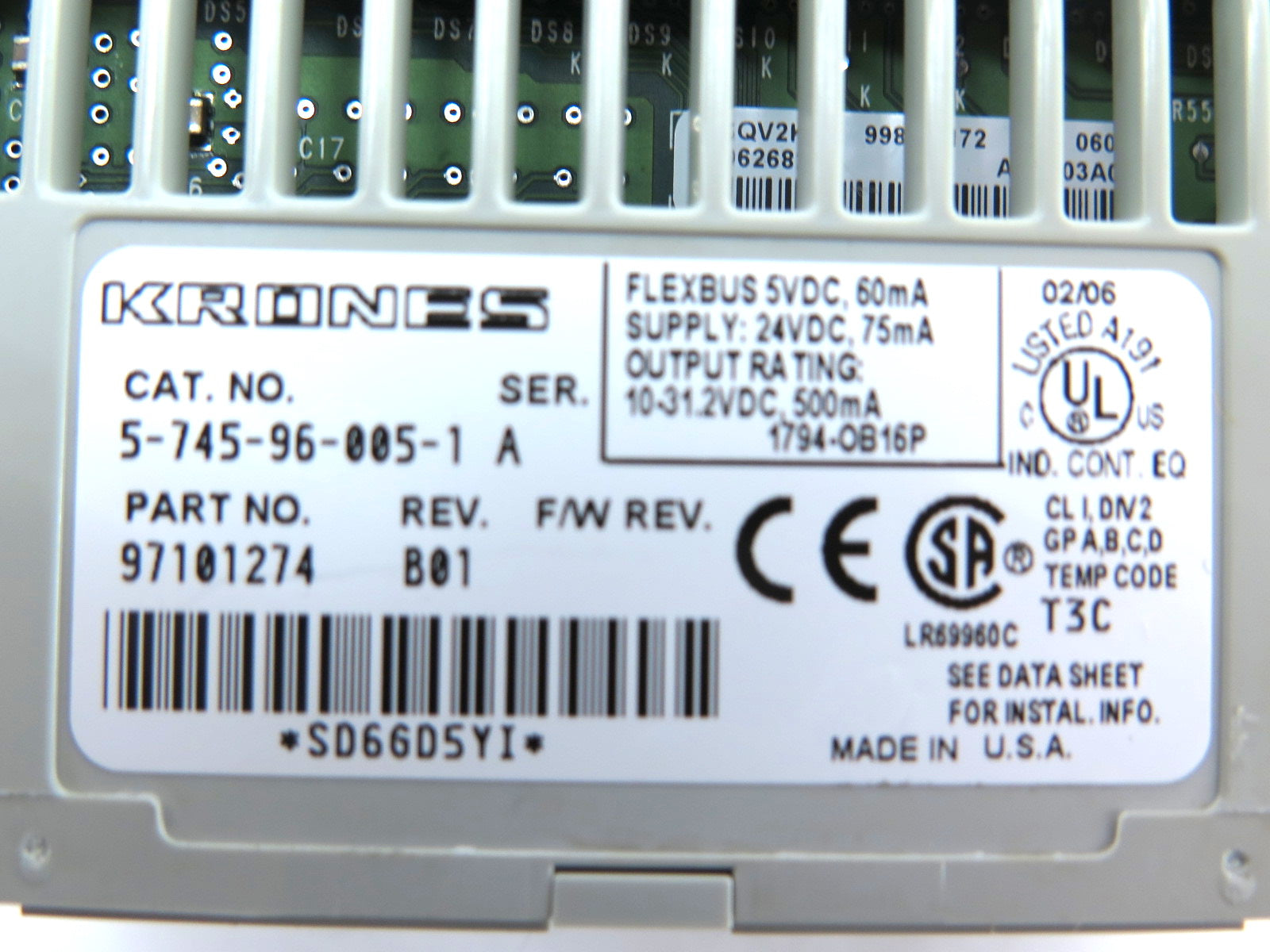Krones 5-745-96-005-1 24VDC Digital Output - Advance Operations