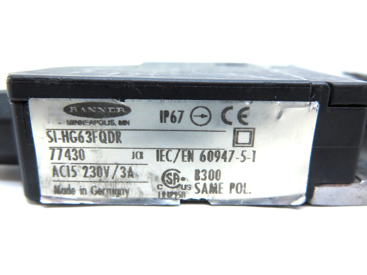 Banner SI-HG63FQDR 76921 Hinge Safety Interlock Switch - Advance Operations