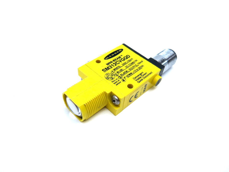 Banner SM312CVGQD 50985 Mini-Beam Visible Green Convergent - Advance Operations