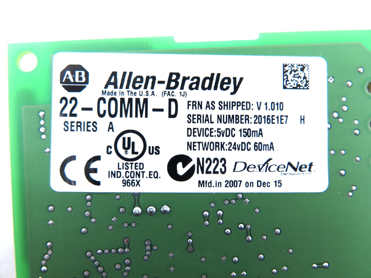 Allen-Bradley 22COMM-D DeviceNet Adapter - Advance Operations