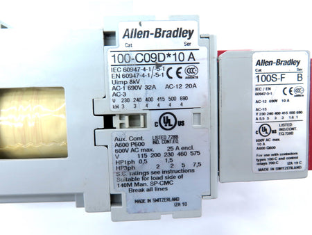 Allen-Bradley 100S-C09DJ14C Safety Contactor 600VAC 7.5HP - Advance Operations