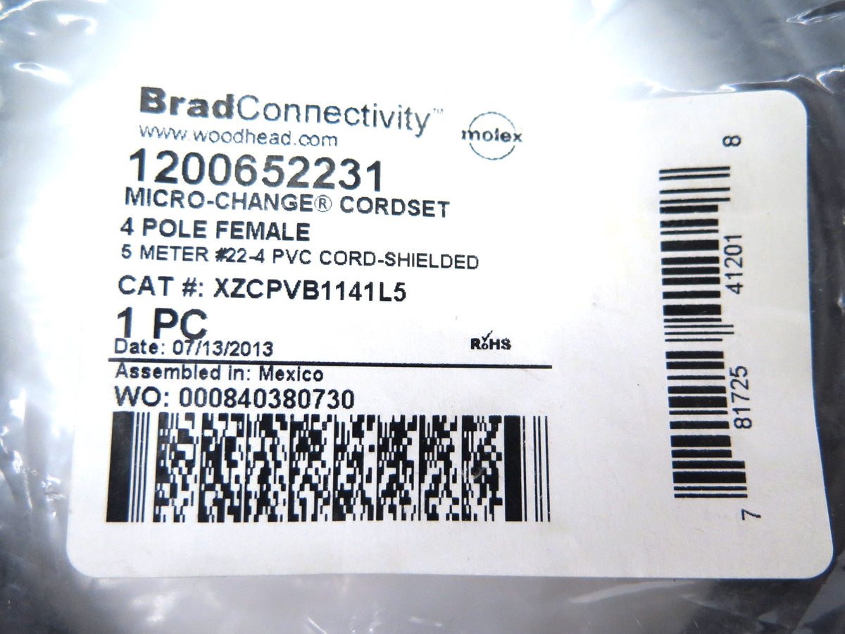 WoodHead XZCPVB1141L5 Micro-Change Cordset - Advance Operations