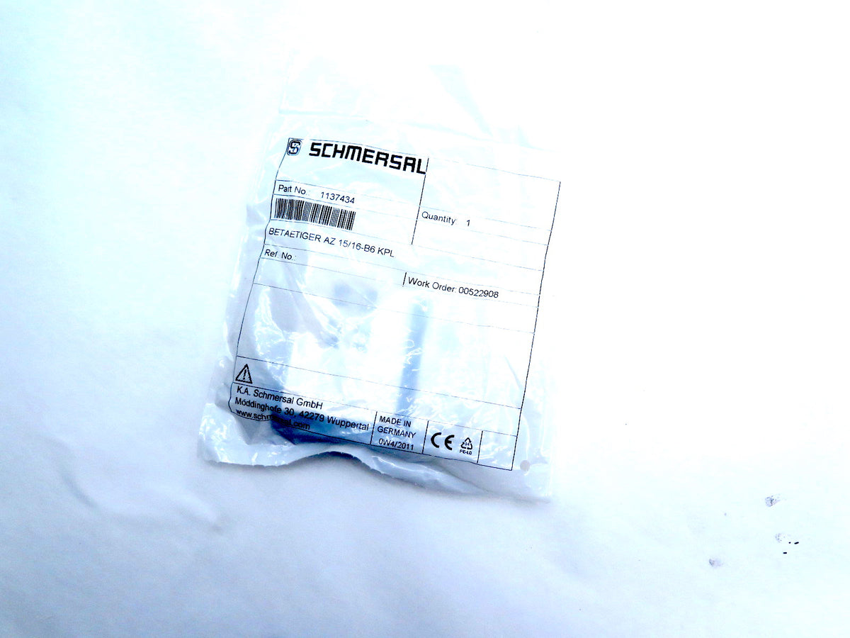 Schmersal AZ 15/16-B6 KPL Safety Interlock Actuator - Advance Operations