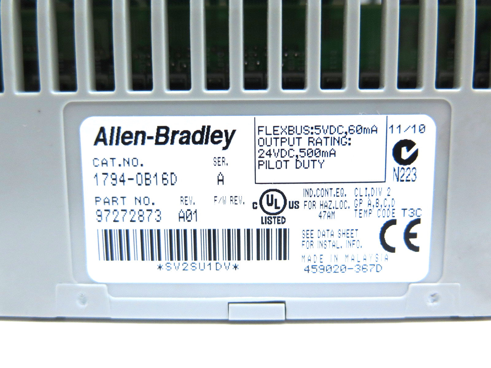 Allen-Bradley 1794-0B16D Flex I/O 24VDC Source Output Module - Advance Operations