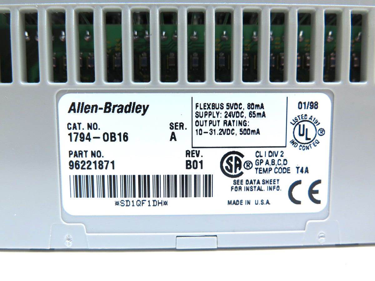 Allen-Bradley 1794-OB16 Flex I/O Output Module 24VDC - Advance Operations