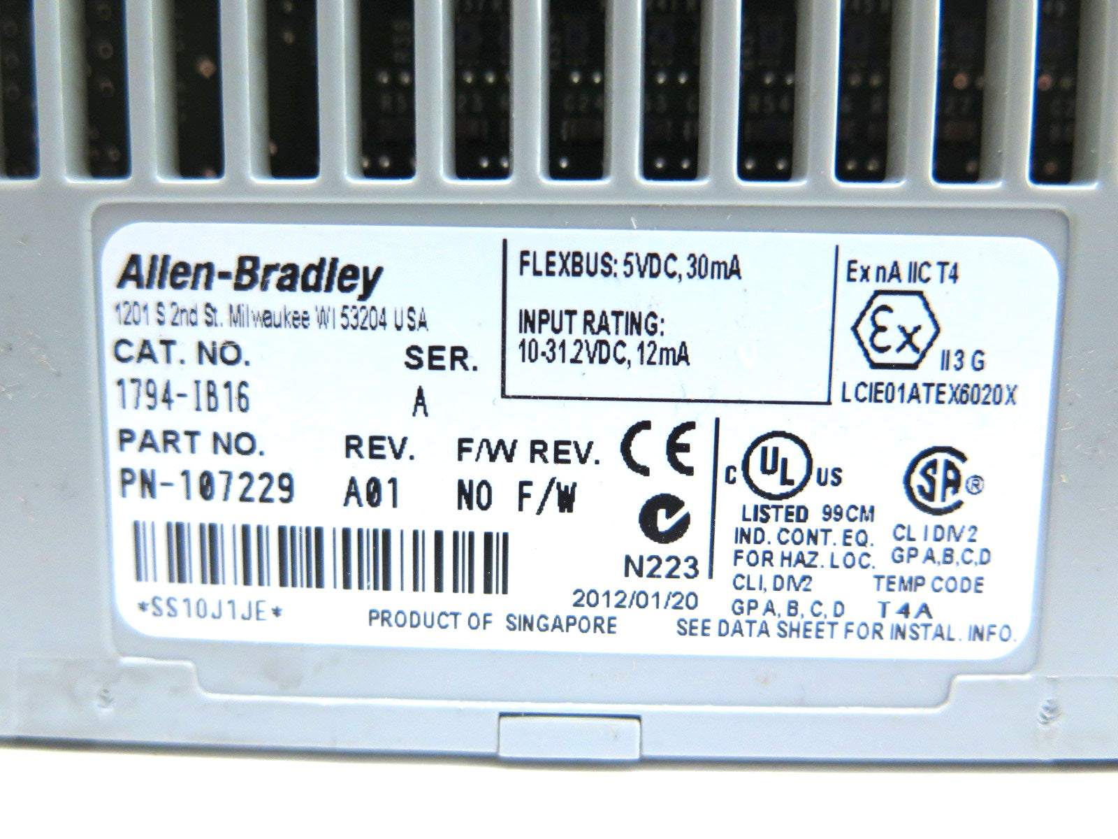 Allen-Bradley 1794-IB16 Flex I/O 24VDC Input Module*LOT OF 2* - Advance Operations