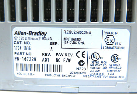 Allen-Bradley 1794-IB16 Flex I/O 24VDC Input Module*LOT OF 2* - Advance Operations