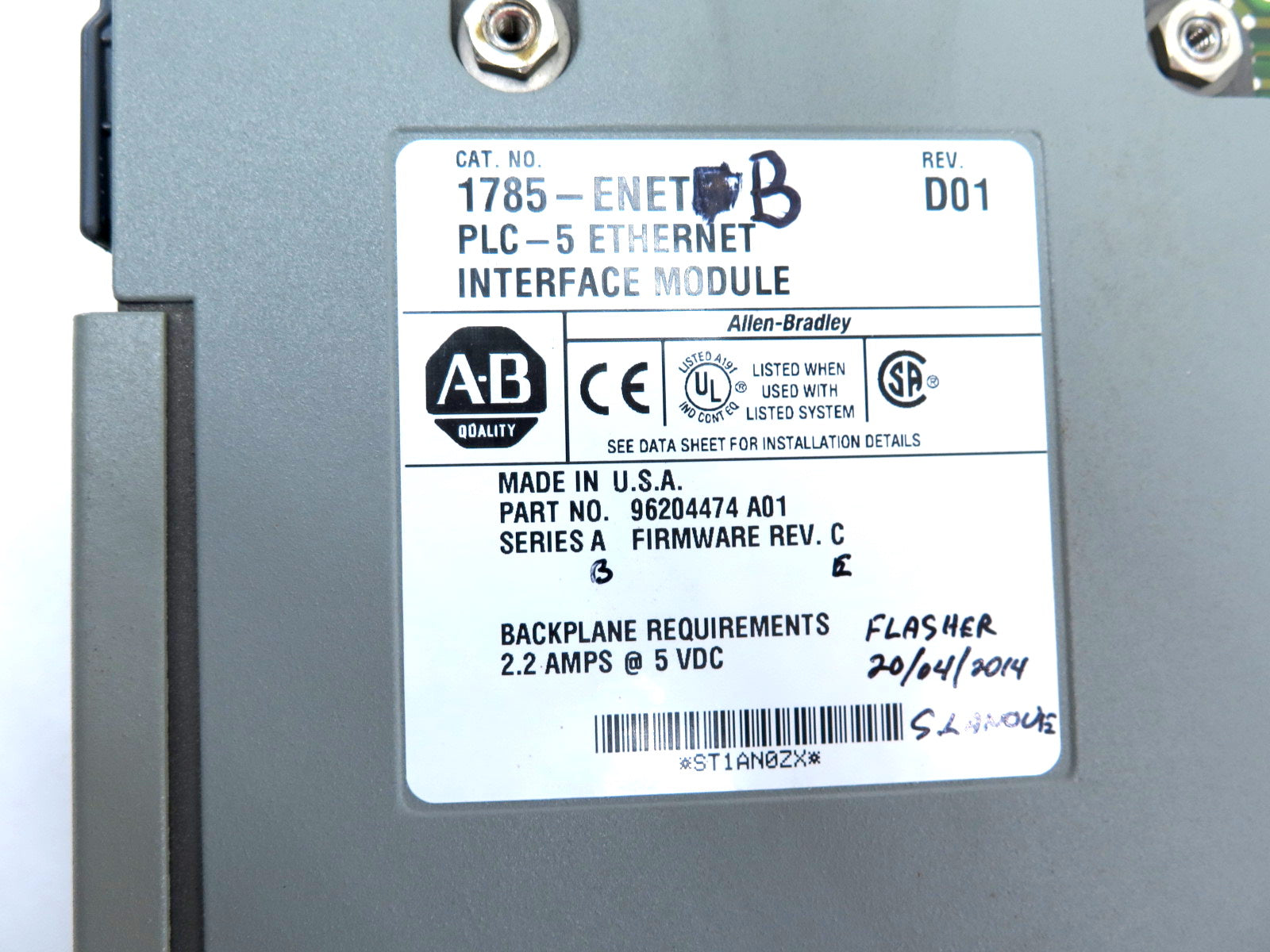 Allen-Bradley 1785-ENET/B Ethernet Interface Module - Advance Operations
