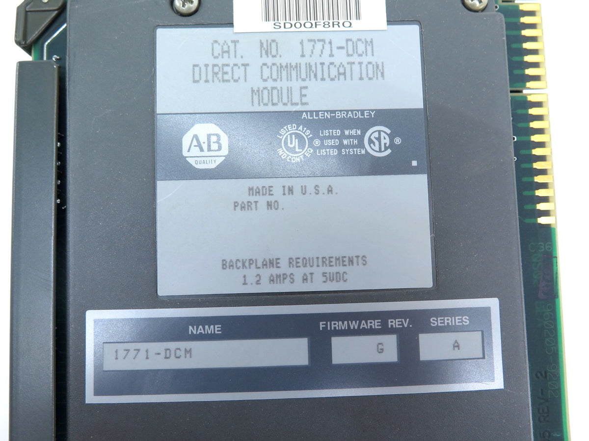 Allen-Bradley 1771-DCM Direct Communication Module Ser.G - Advance Operations