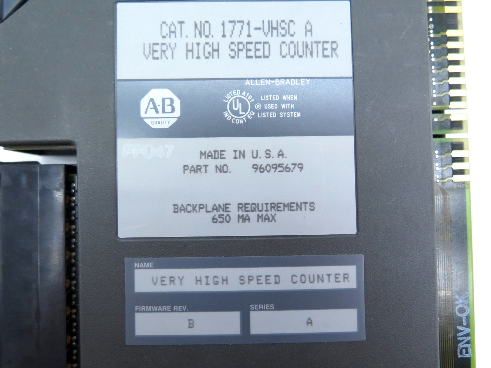 Allen-Bradley 1771-VHSC A Very High Speed Counter - Advance Operations