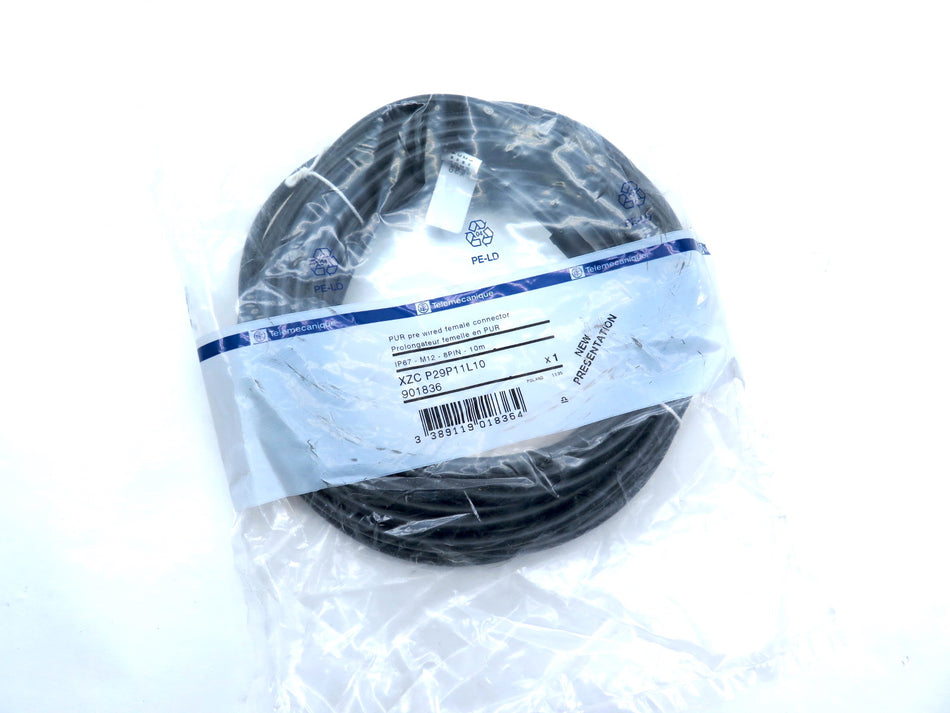 Telemecanique XZC P29P11L10 PUR Pre Wired Female Connector - Advance Operations