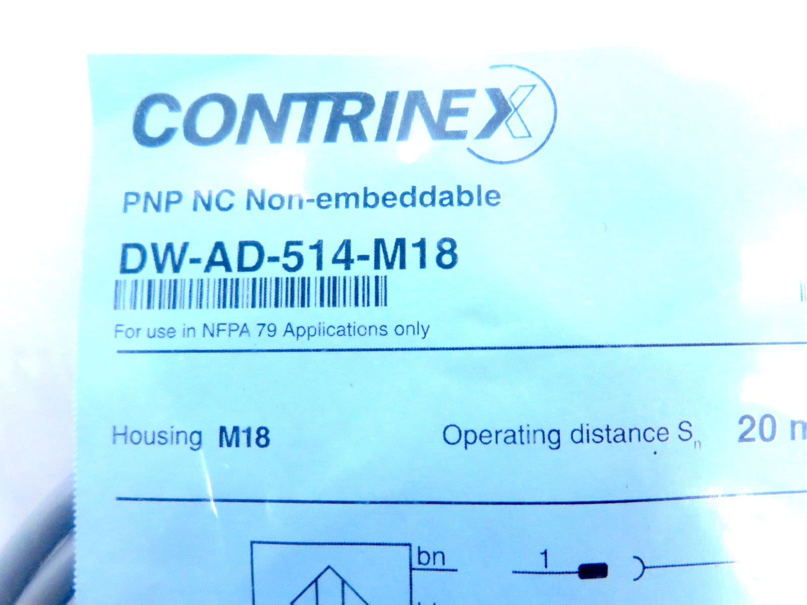 Contrinex DW-AD-514-M18 Proximity Switch Sensor - Advance Operations