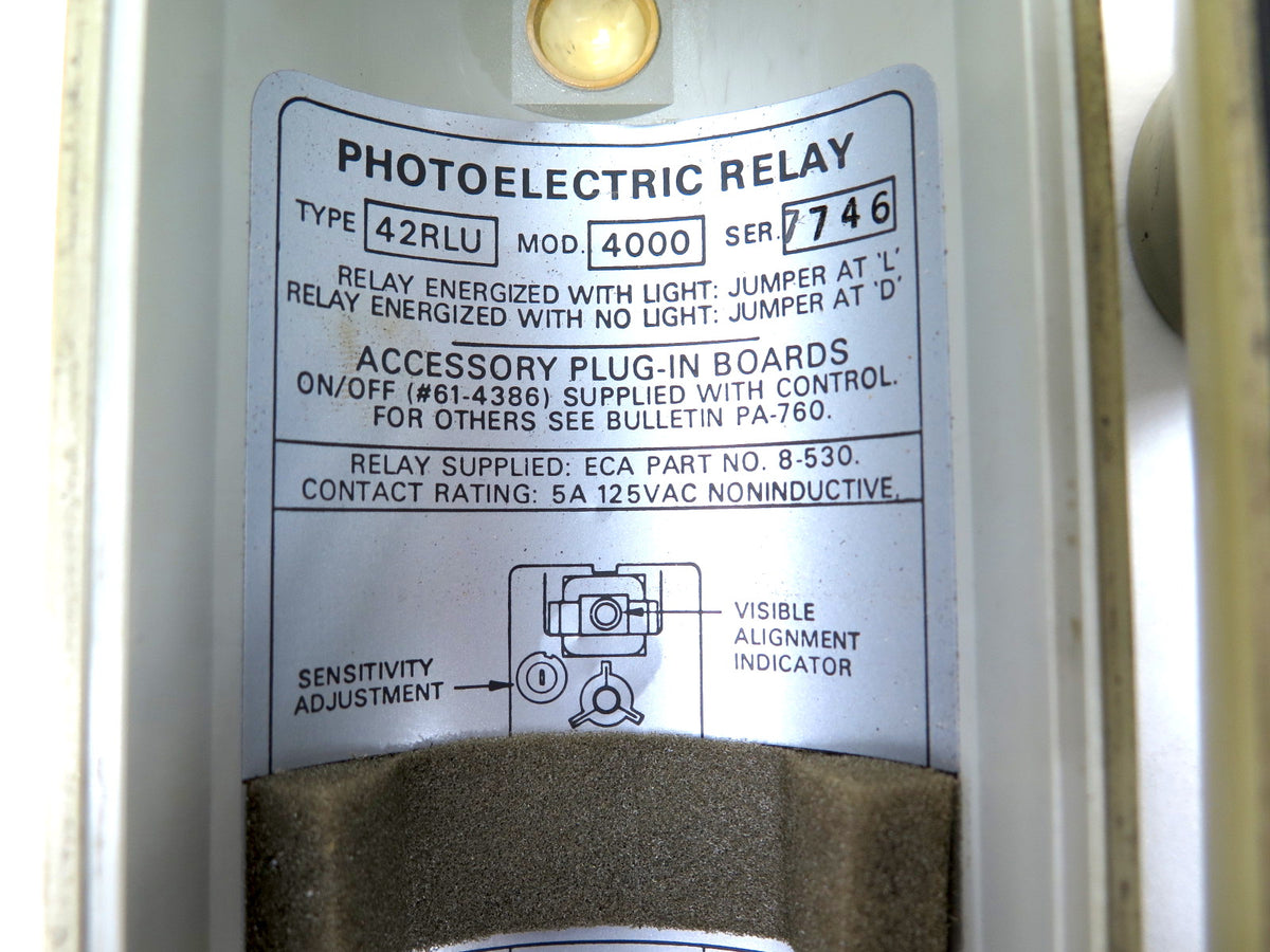 PhotoSwitch 42RLU-4000 PhotoSwitch Photoelectric Relay - Advance Operations