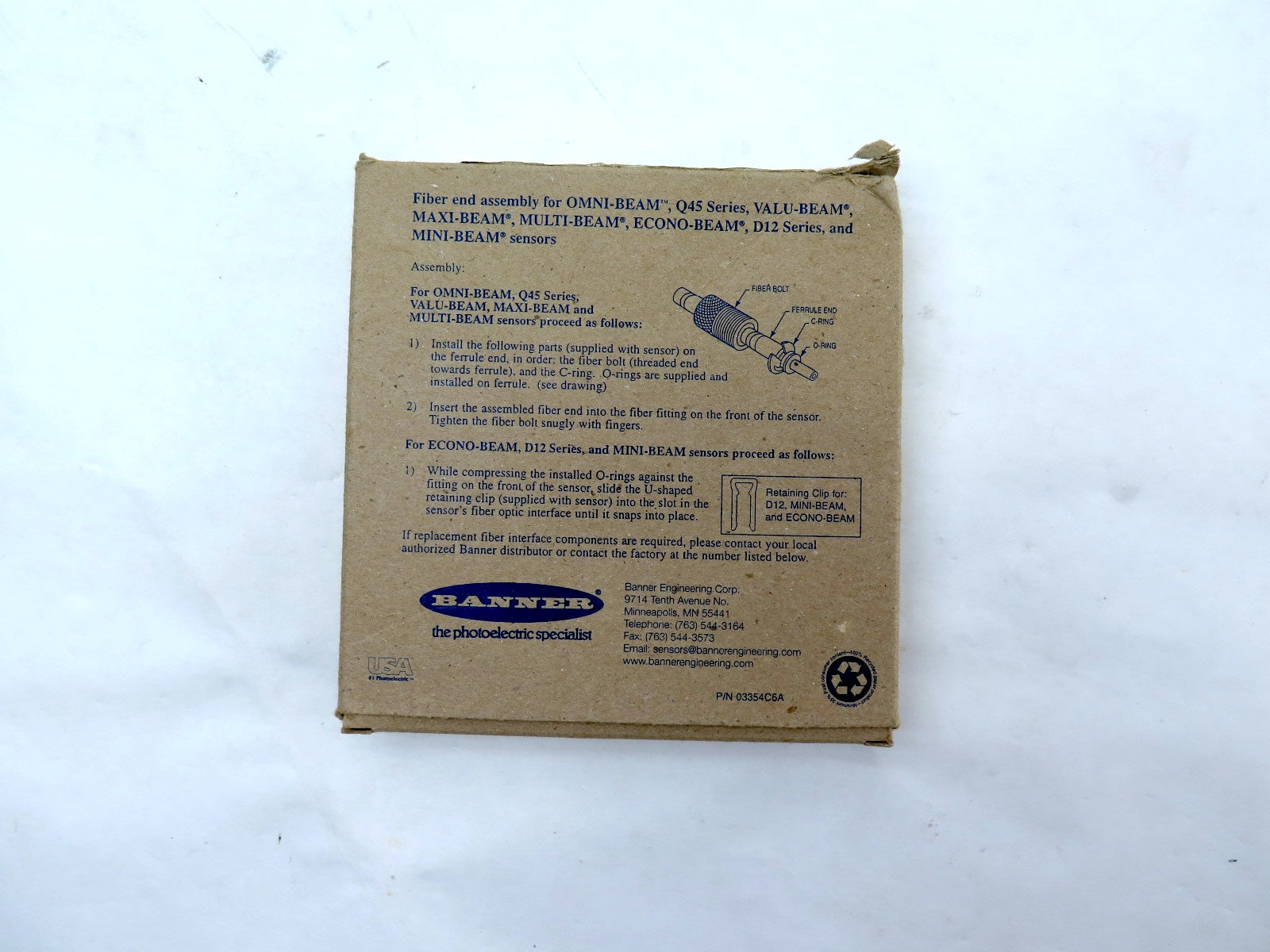 Banner BT210S / 17267 Fiber Optic Cable - Advance Operations