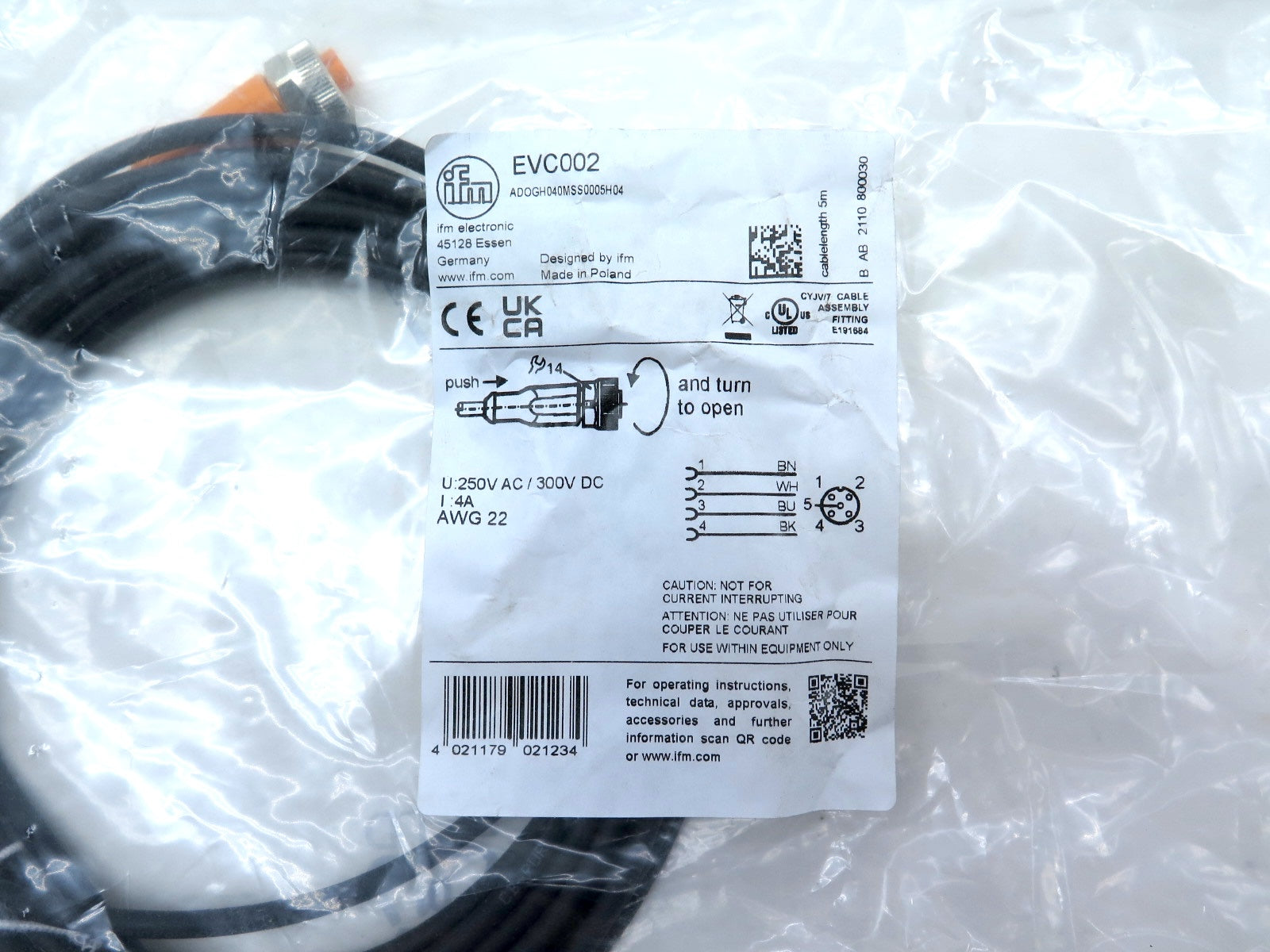 ifm electronic EVC002 Cable Sensor - Advance Operations