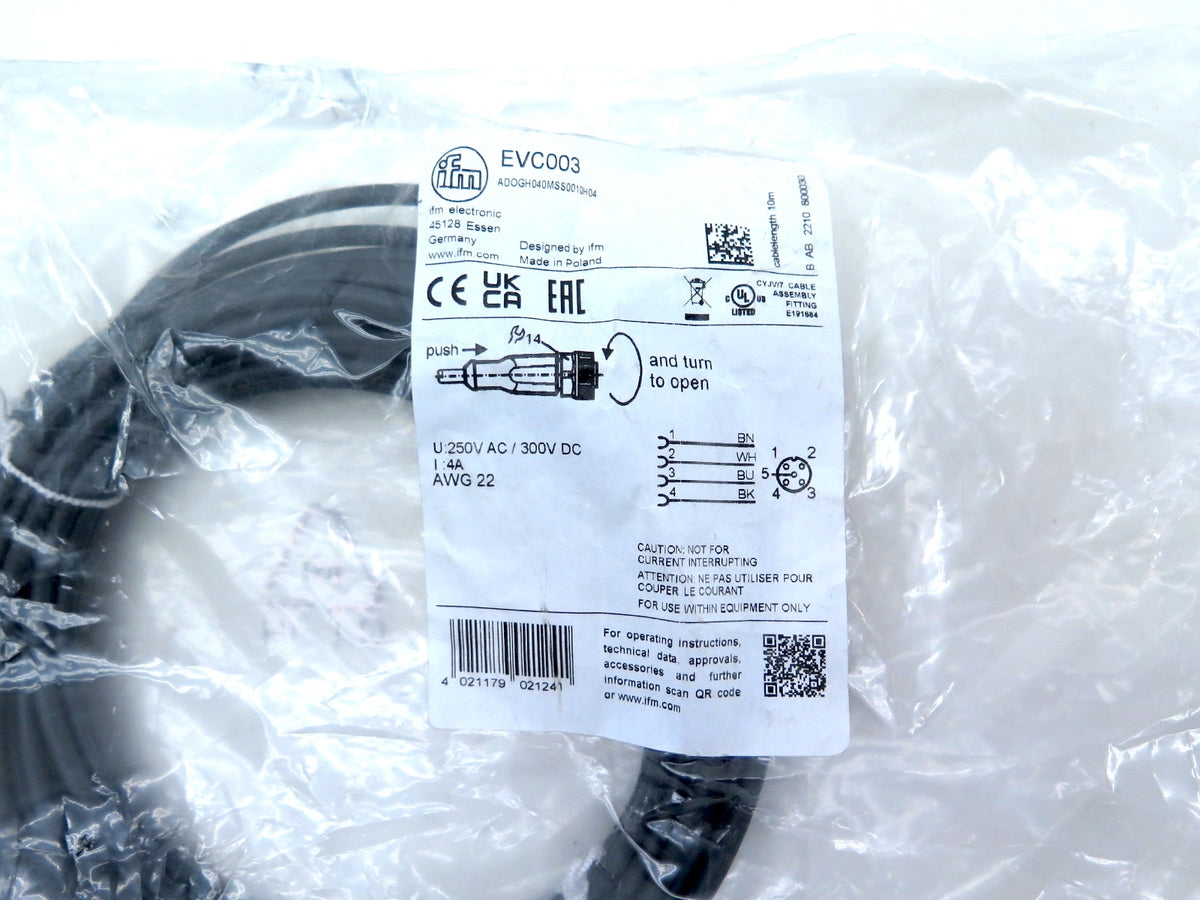 ifm electronic EVC003 Cable Sensor - Advance Operations