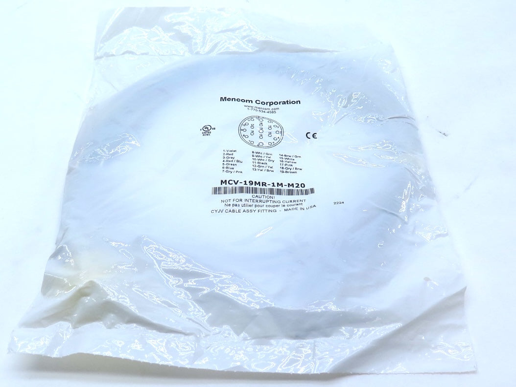 Mencom Corporation MCV-19MR-1M-M20 Cable Sensor - Advance Operations