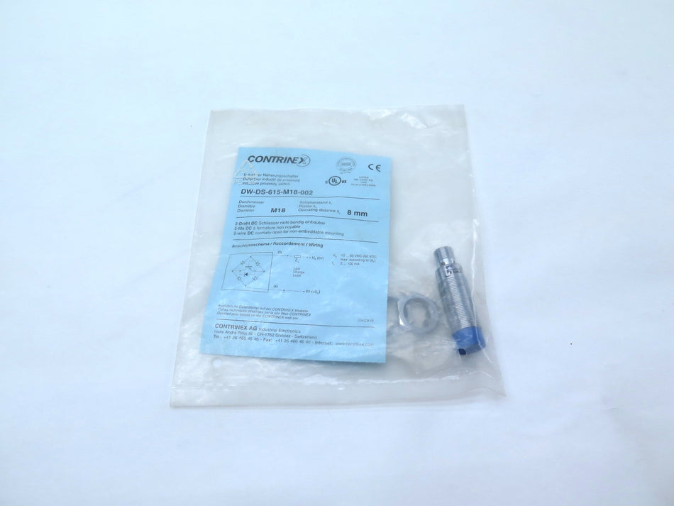 Contrinex DW-DS-615-M18-002 Inductive Proximity Switch - Advance Operations