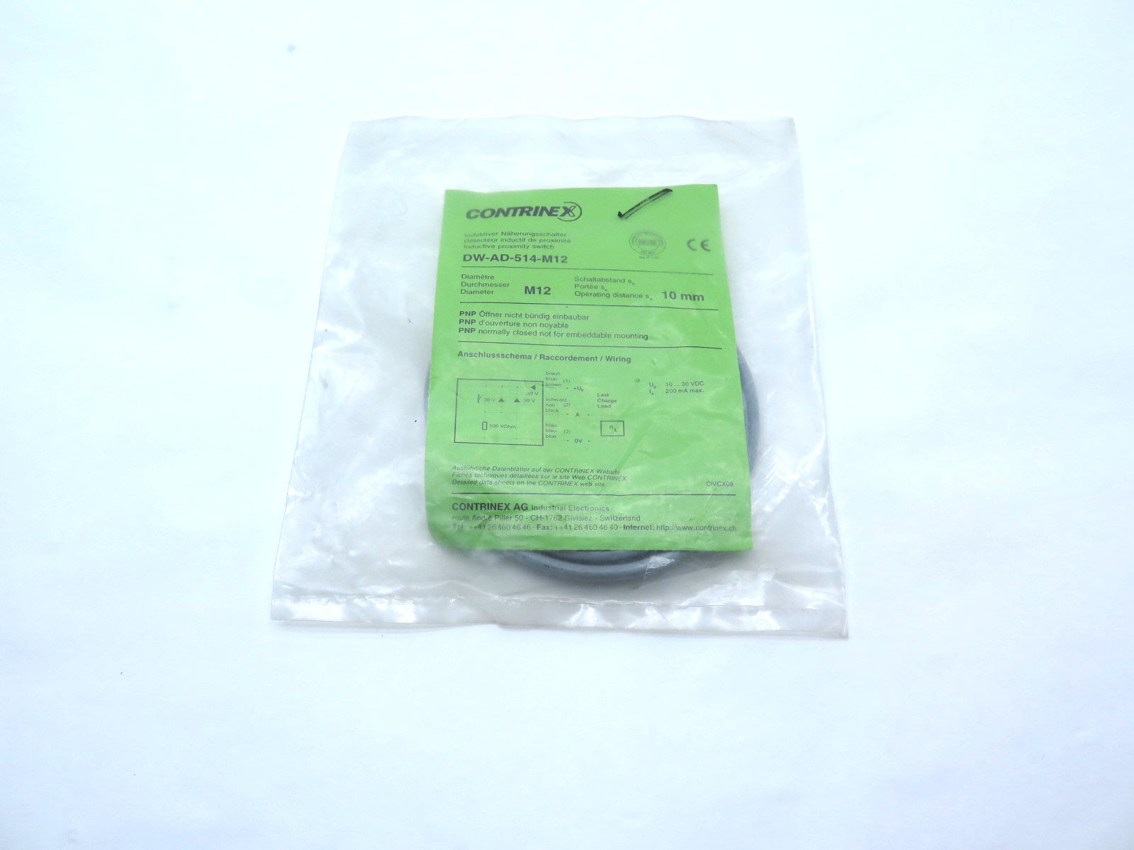 Contrinex DW-AD-514-M12 Inductive Proximity Switch - Advance Operations