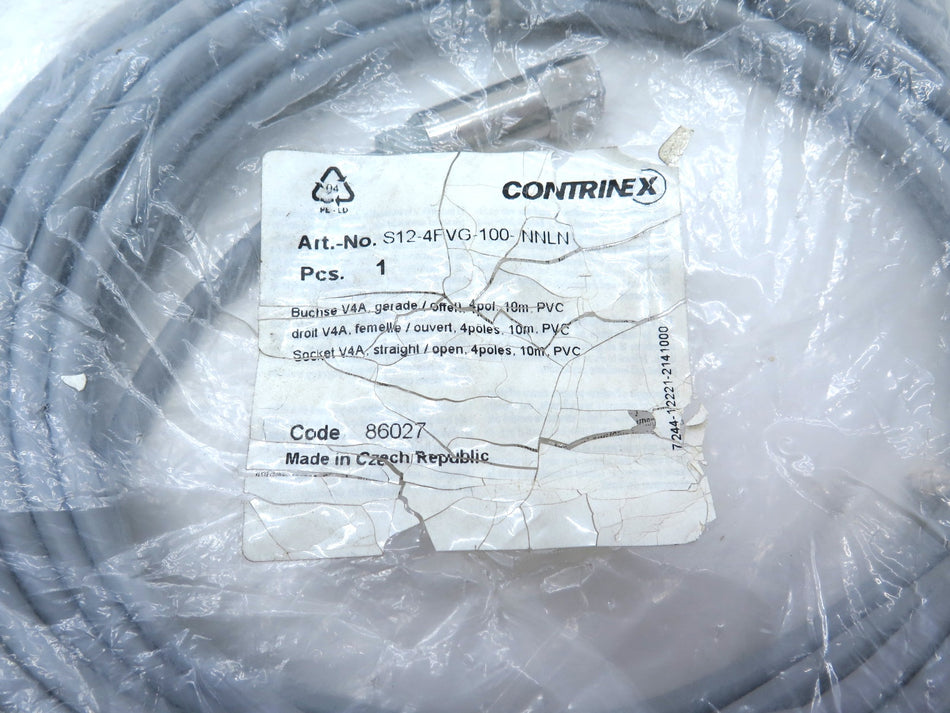 Contrinex S12-4FVG-100-NNLN Connector Cable - Advance Operations