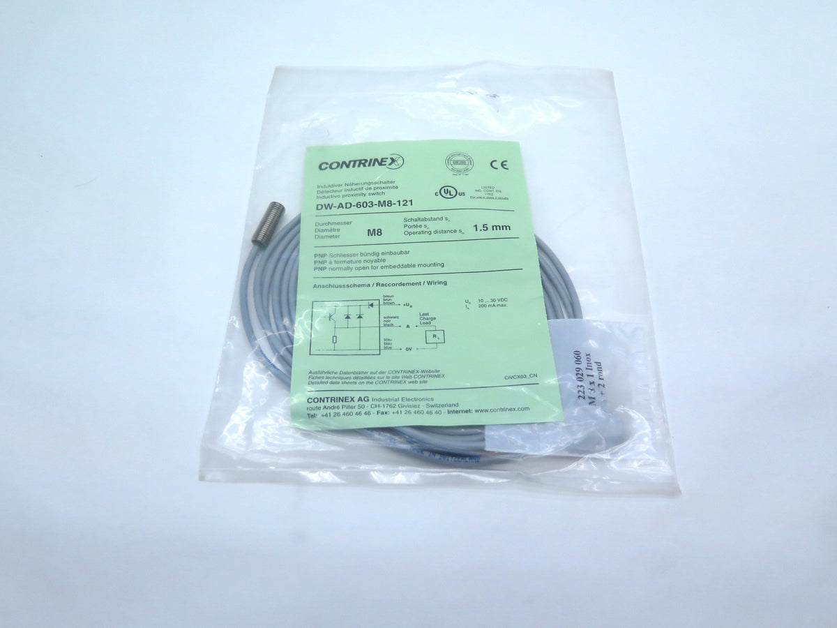 Contrinex DW-AD-603-M8-121 Inductive Proximity Switch - Advance Operations