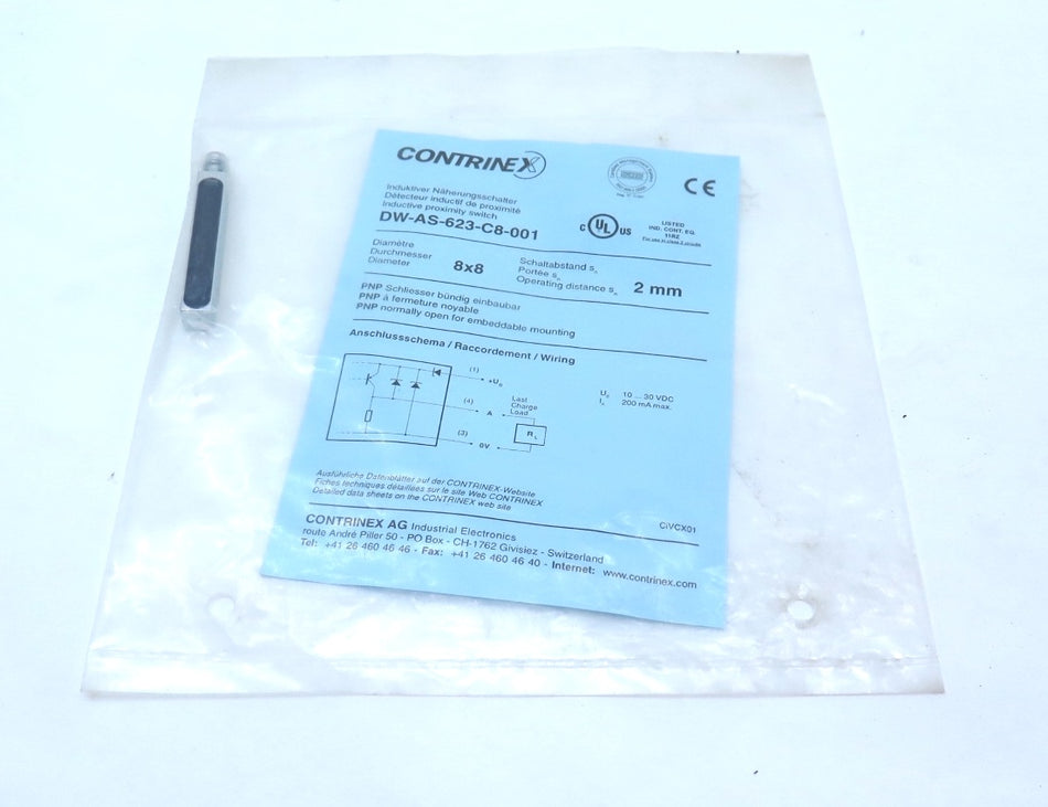 Contrinex DW-AS-623-C8-001 Inductive Proximity Switch - Advance Operations