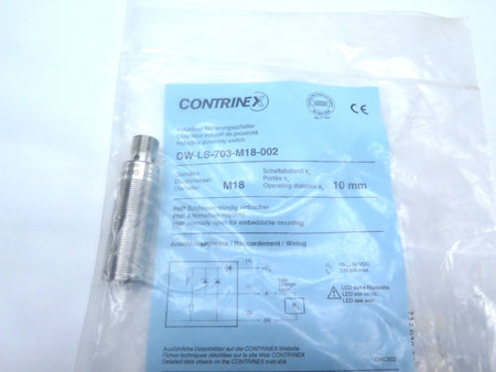 Contrinex DW-LS-703-M18-002 Inductive Proximity Switch - Advance Operations