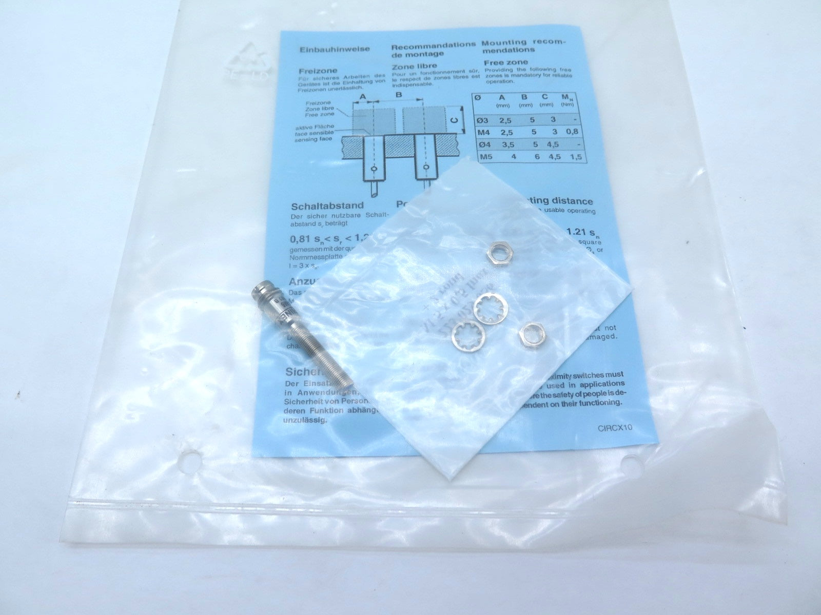 Contrinex DW-AS-624-M5 Inductive Proximity Switch - Advance Operations