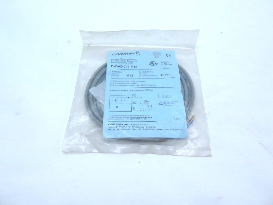 Contrinex DW-AD-713-M12 Inductive Proximity Switch - Advance Operations