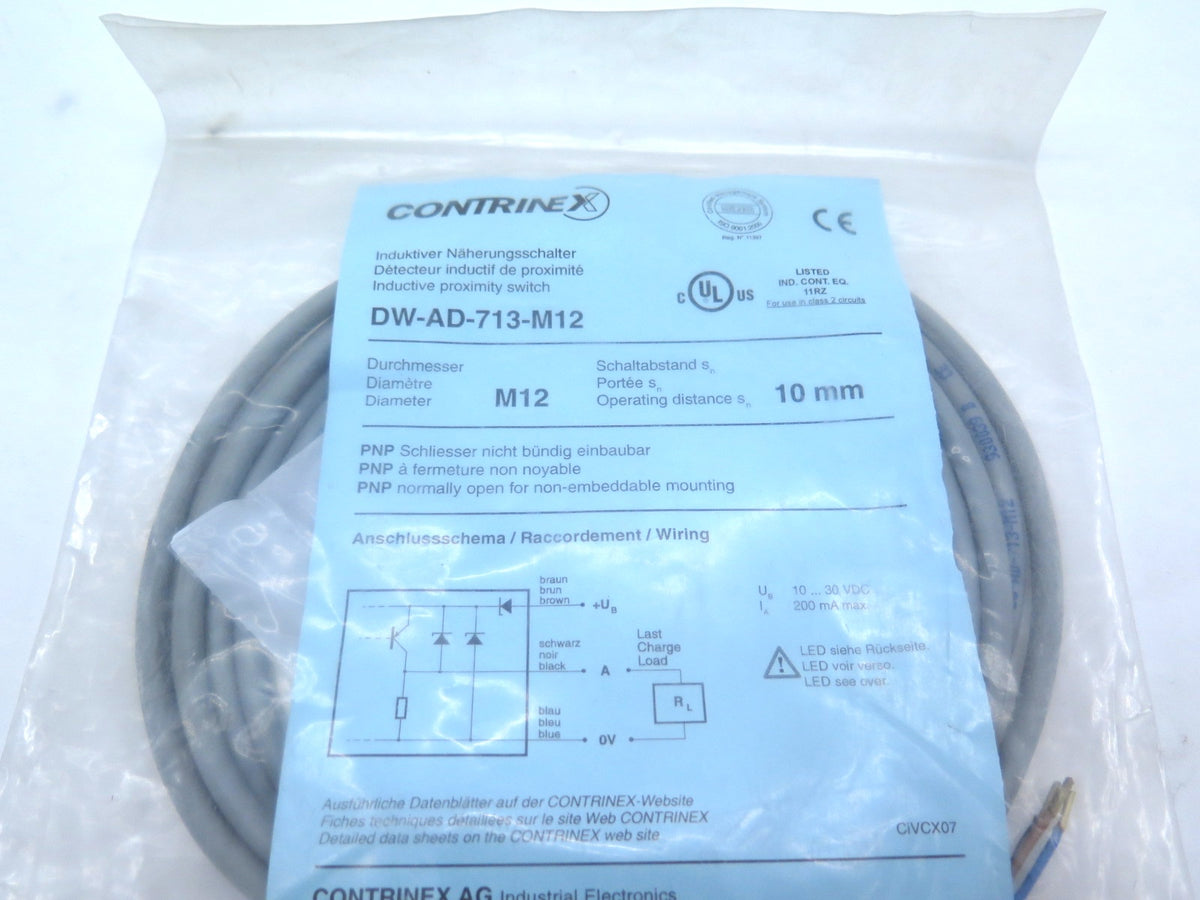Contrinex DW-AD-713-M12 Inductive Proximity Switch - Advance Operations