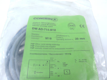Contrinex DW-AD-714-M18 Inductive Proximity Sensor - Advance Operations