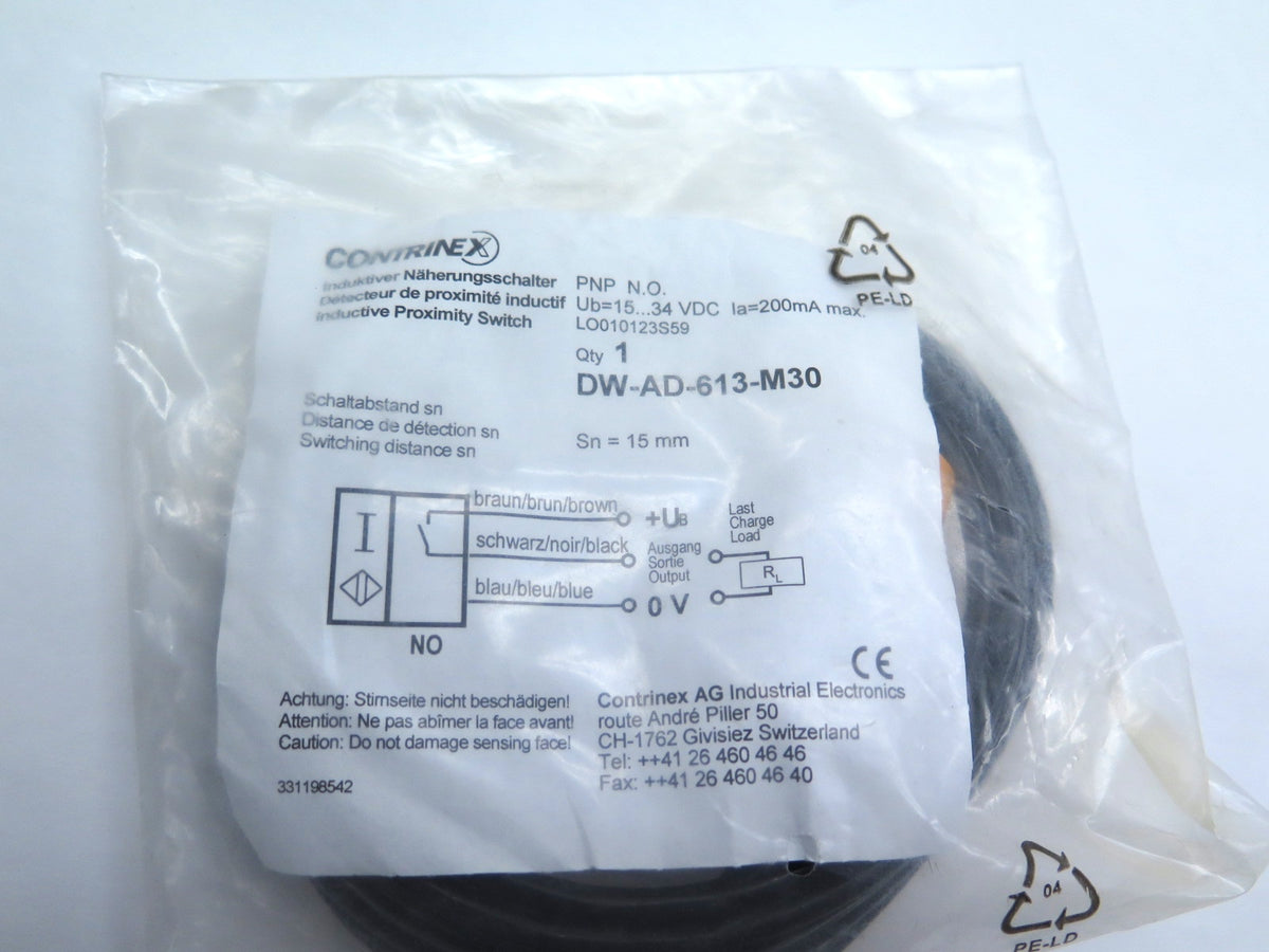 Contrinex DW-AD-613-M30 Inductive Proximity Switch - Advance Operations