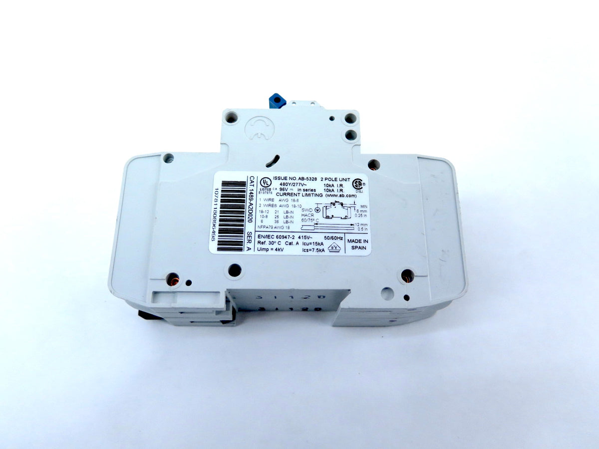 Allen-Bradley 1489-A2D020 Circuit Breaker - Advance Operations