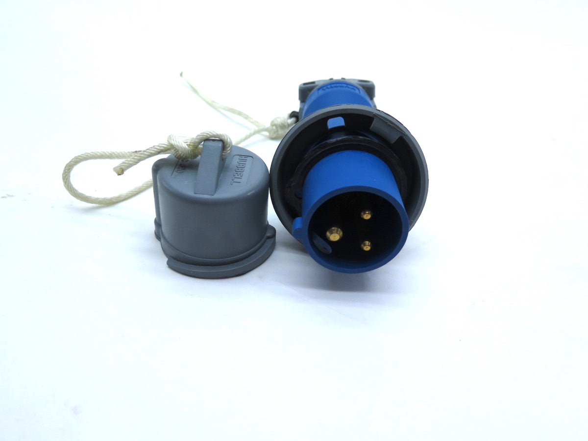 Hubbell 316C6W Male Watertight Connector 16A 220-240V 2-Pole 3-Wire - Advance Operations