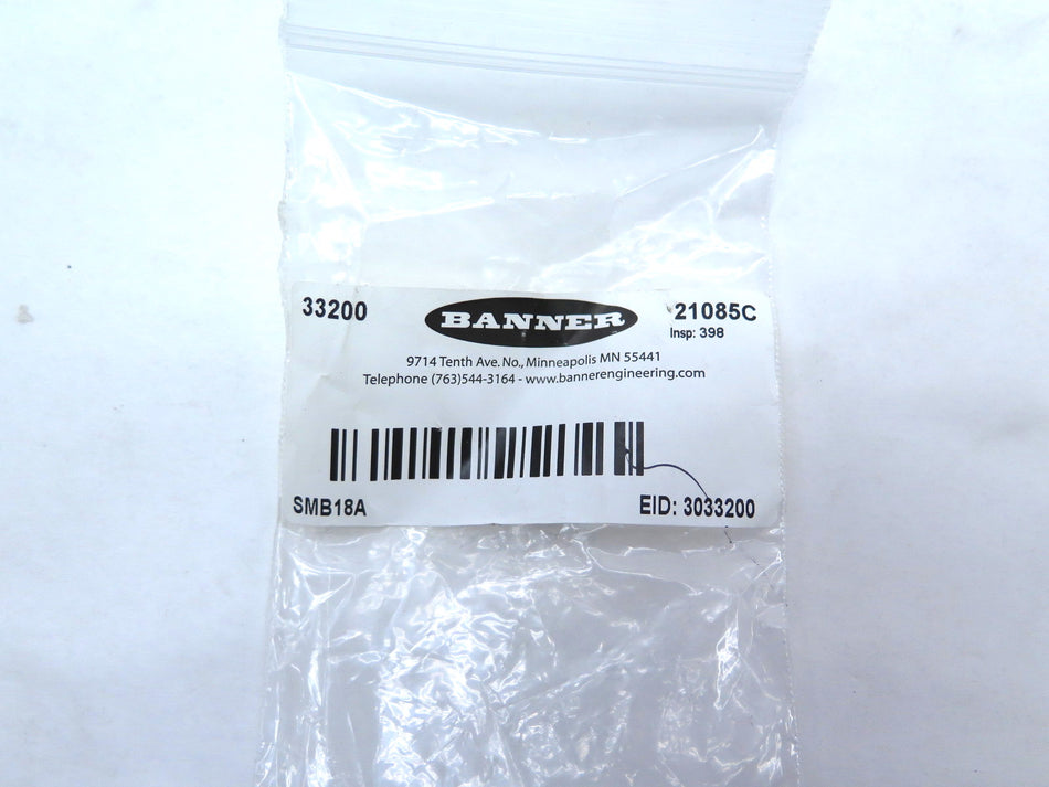 Banner SMB18A / 33200 Industrial Bracket*LOT OF 2* - Advance Operations