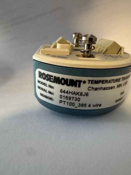 Rosemount 644HAK6J6 644 Hart Temperature Transmitter 0-100 Deg. Celsius - Advance Operations