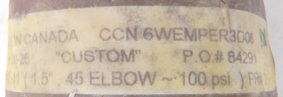 ABCO Fiberglass FRP Elbow 45 Deg 1-1/2" 6WEMPER3D06 - Advance Operations