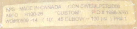 RPS ABCO Fiberglass FRP Elbow 45 Deg 10" - Advance Operations