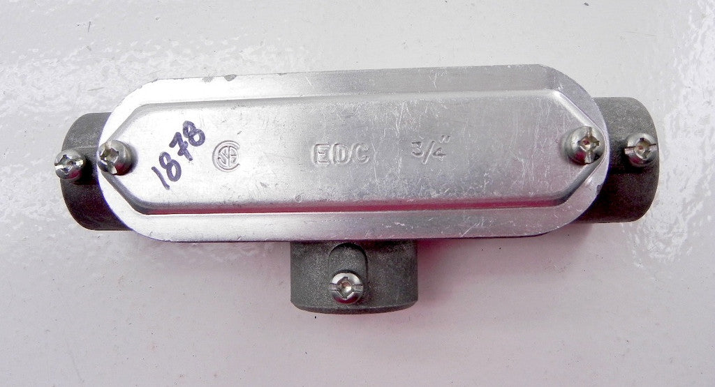 Edc T Style Aluminum  Conduit Body T 3/4" (4) - Advance Operations