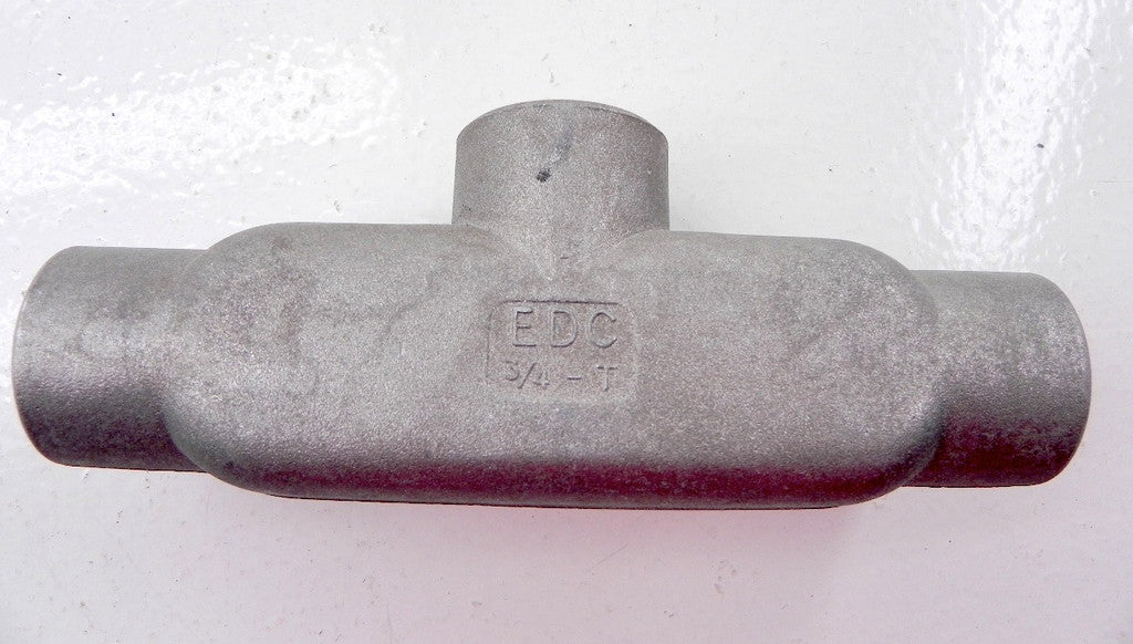 Edc T Style Aluminum  Conduit Body T 3/4" (4) - Advance Operations