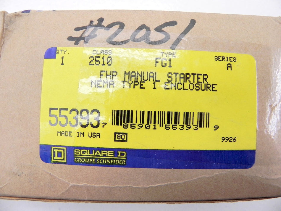 Square D Manual Starter 55393 Class 2510 - Advance Operations