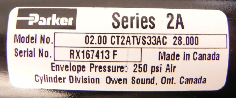 Parker Pneumatic Back-to-Back Cylinders 2" X 28" X 2" - Advance Operations