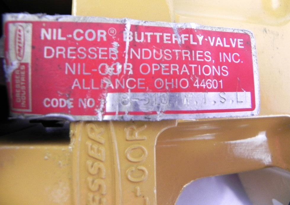 Dresser / Nil-Cor Butterfly Valve 310-W-T-S-L 8" PTFE - Advance Operations