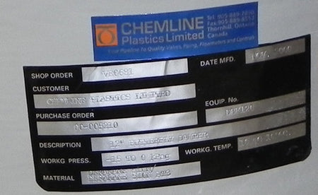 Chemline FRP Damper Butterfly Valve DBF120 12" - Advance Operations