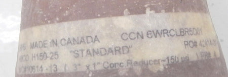 RPS ABCO Fiberglass FRP Concentric Reducer 3" x 1" - Advance Operations