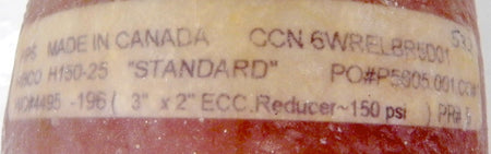 RPS ABCO Fiberglass FRP Eccentric Reducer 3" x 2" - Advance Operations