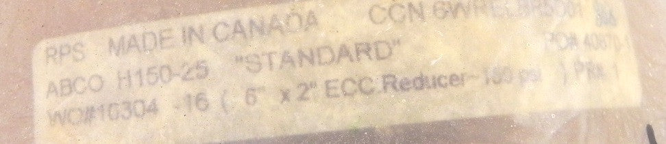 RPS ABCO Fiberglass FRP Eccentric Reducer 6" x 2" - Advance Operations